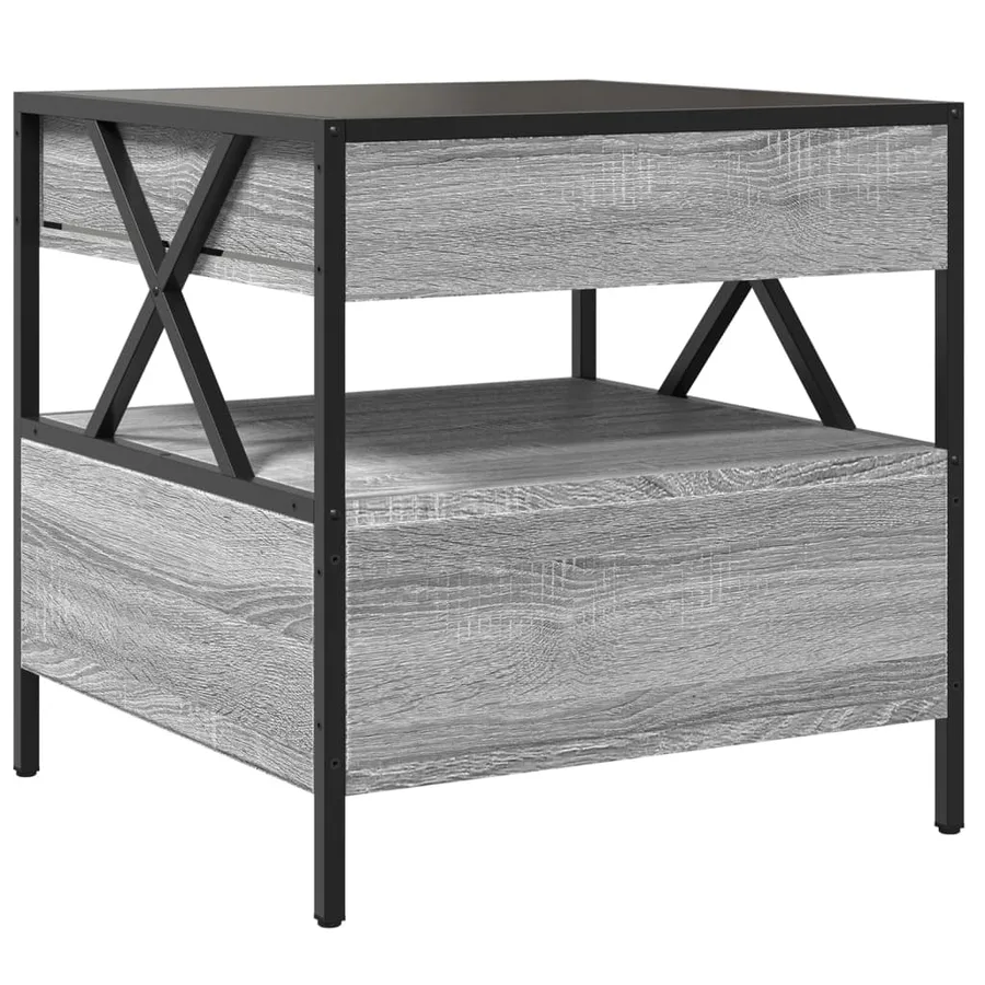 Table basse avec LED Infinity sonoma gris 50x50x51 cm - 9