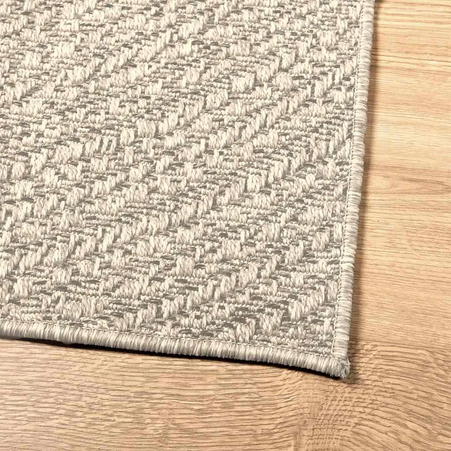 Tapis ZIZUR crème 80x250 cm aspect de jute intérieur extérieur - 8