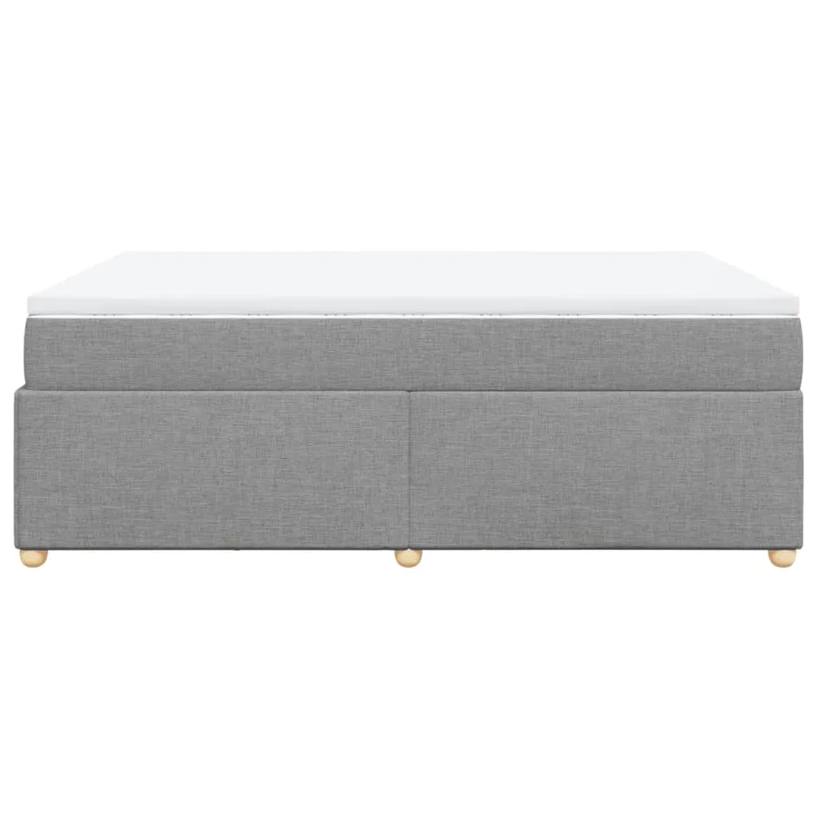Sommier à lattes de lit avec matelas Gris clair 140x200cm Tissu - 8