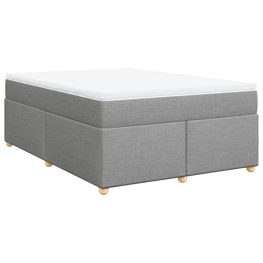 Sommier à lattes de lit avec matelas Gris clair 140x200cm Tissu - 9