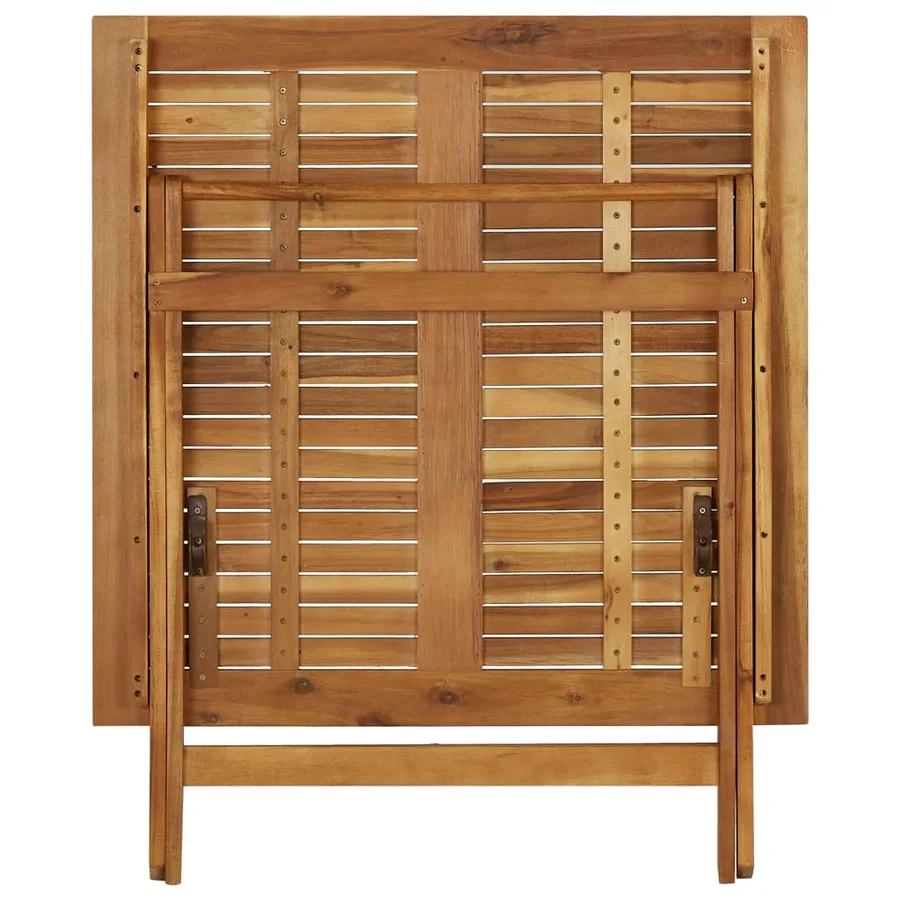 Table pliable de jardin 90x90x75 cm Bois d'acacia massif - 5