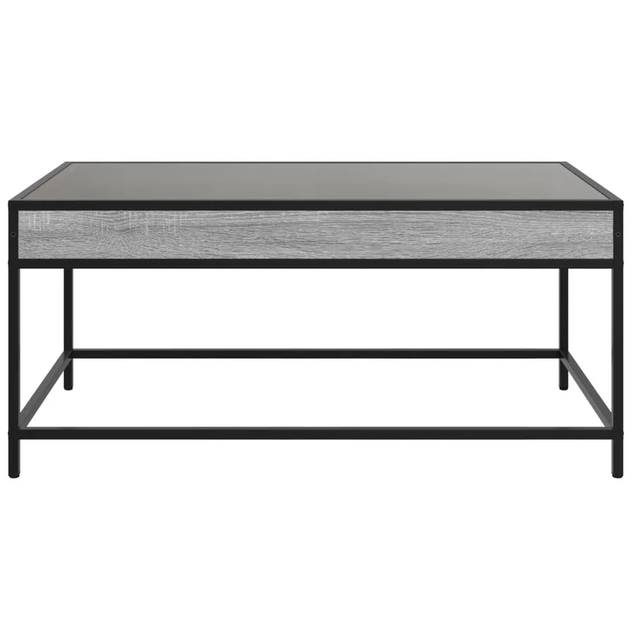 Table basse avec LED infini sonoma gris 90x50x41 cm - 6