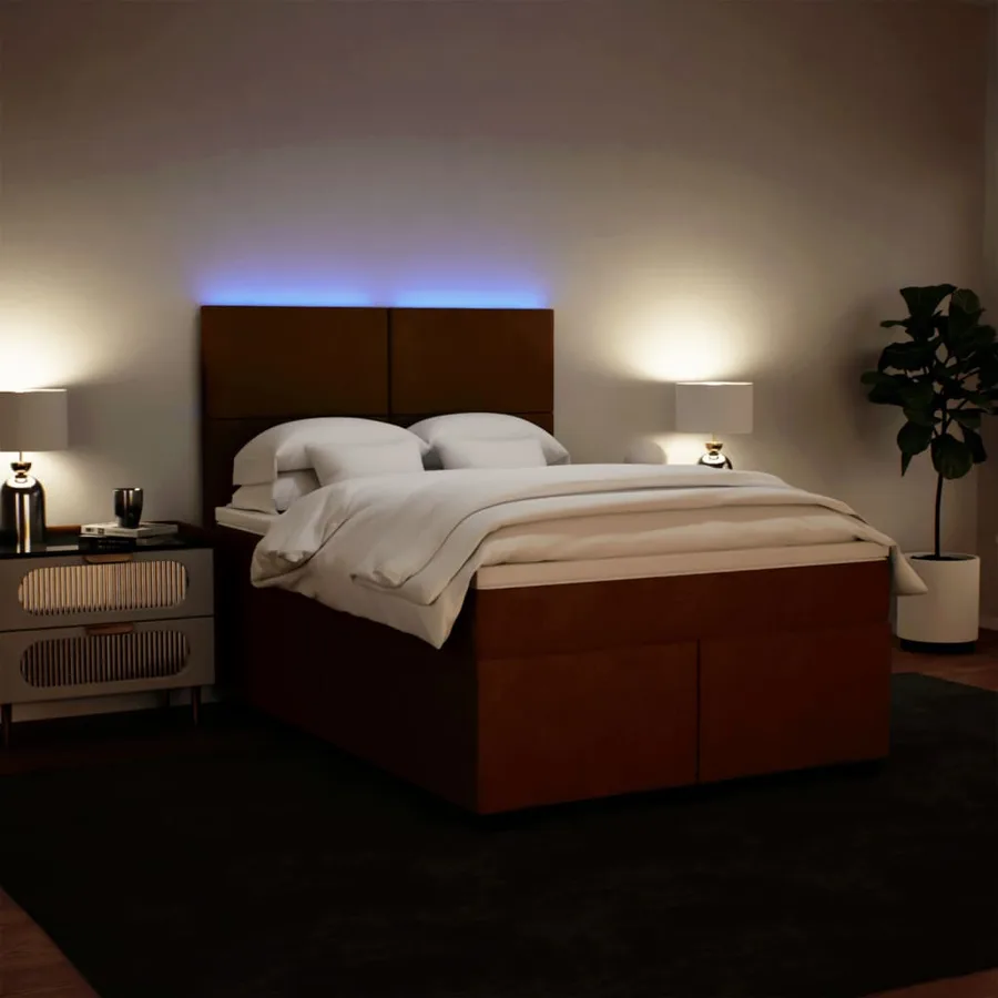 Sommier à lattes de lit avec matelas Rose 160x200 cm Velours - 5