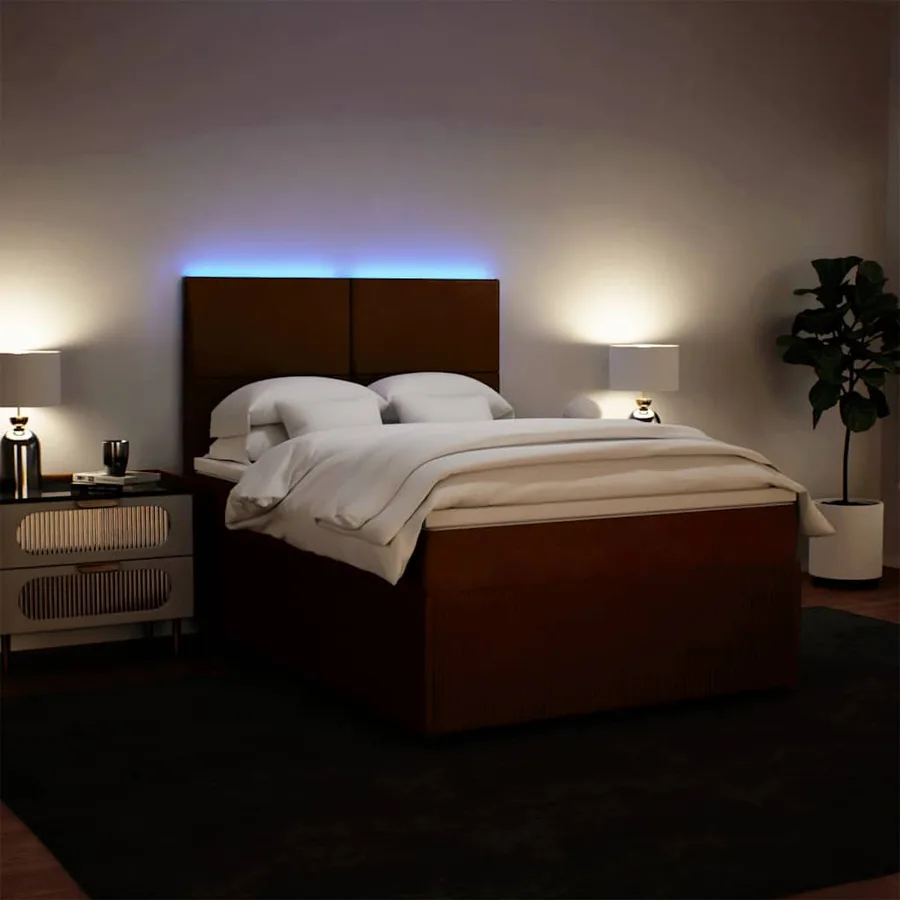 Sommier à lattes de lit avec matelas Rose 160x200 cm Velours - 5
