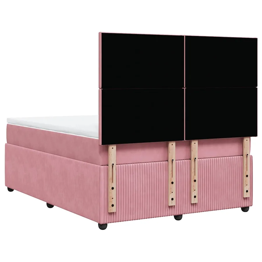 Sommier à lattes de lit avec matelas Rose 160x200 cm Velours - 8