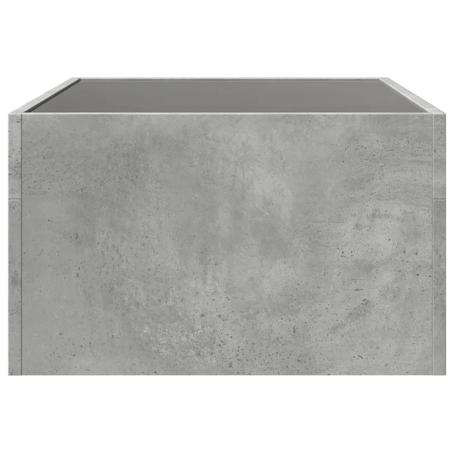Table basse avec LED infini gris béton 70x50x30 cm - 7