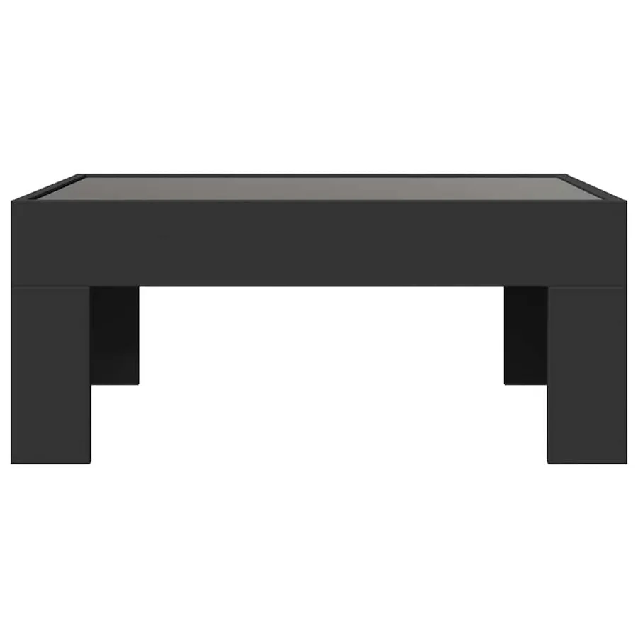Table basse avec LED infini noir 70x50x30 cm - 6