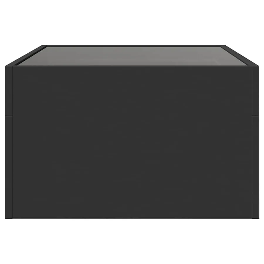 Table basse avec LED infini noir 70x50x30 cm - 7