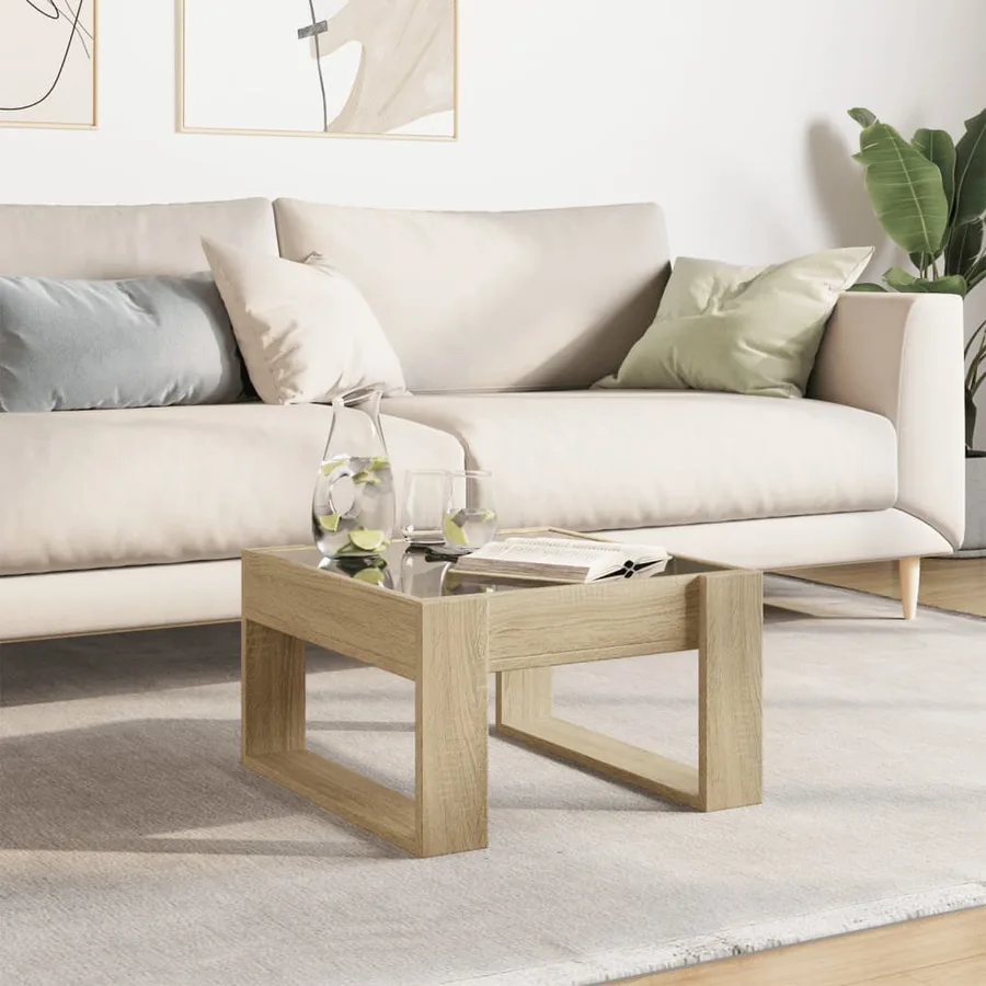 Table basse avec LED infini chêne sonoma 50x53x30 cm - 4