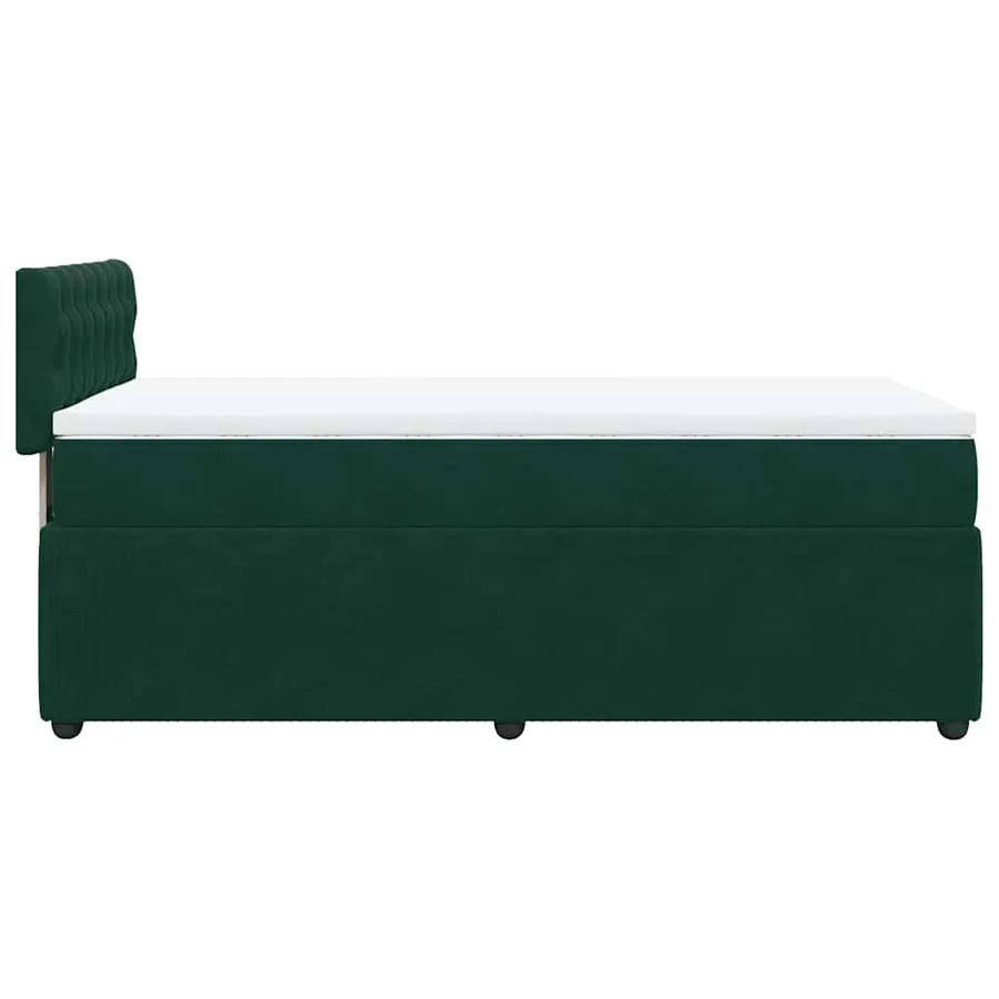 Sommier à lattes de lit avec matelas Vert foncé 90x190 cm - 9