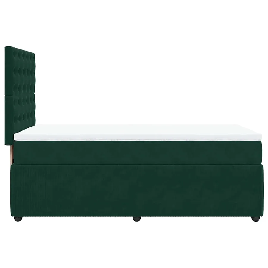 Sommier à lattes de lit avec matelas Vert foncé 90x200 cm - 7