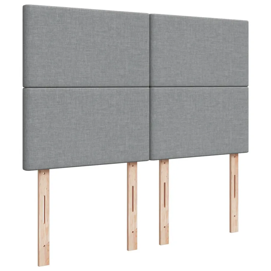 Sommier à lattes de lit avec matelas Gris clair 140x200cm Tissu - 7