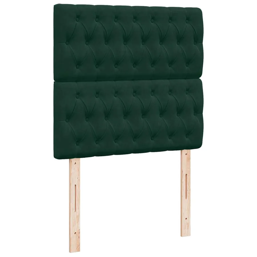 Sommier à lattes de lit avec matelas Vert foncé 90x200 cm - 9