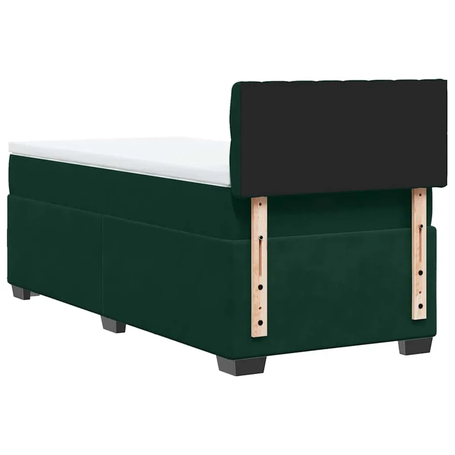 Sommier à lattes de lit avec matelas Vert foncé 90x200 cm - 10