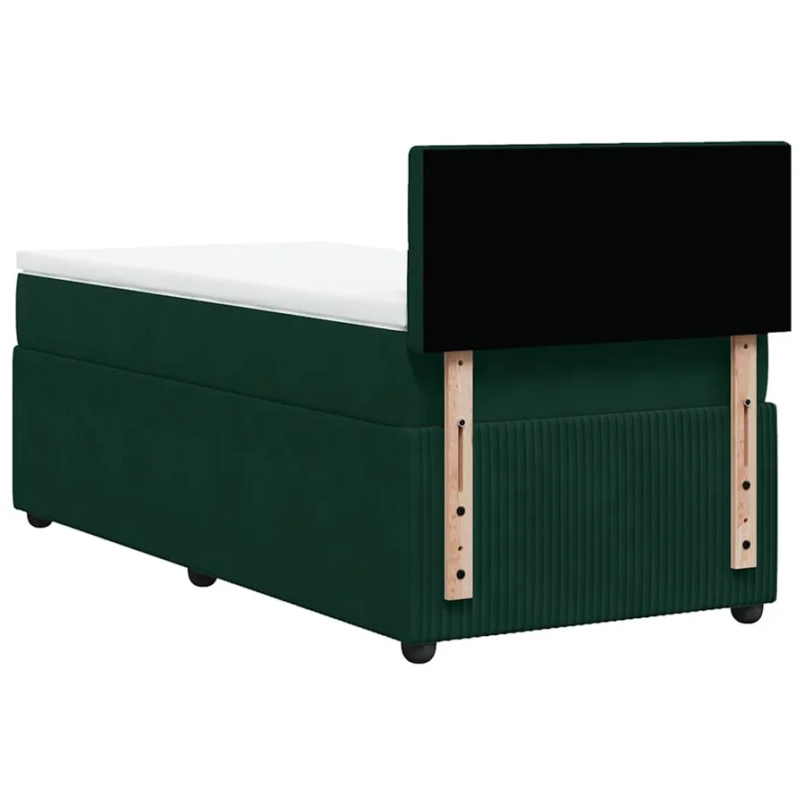 Sommier à lattes de lit avec matelas Vert foncé 90x200 cm - 8