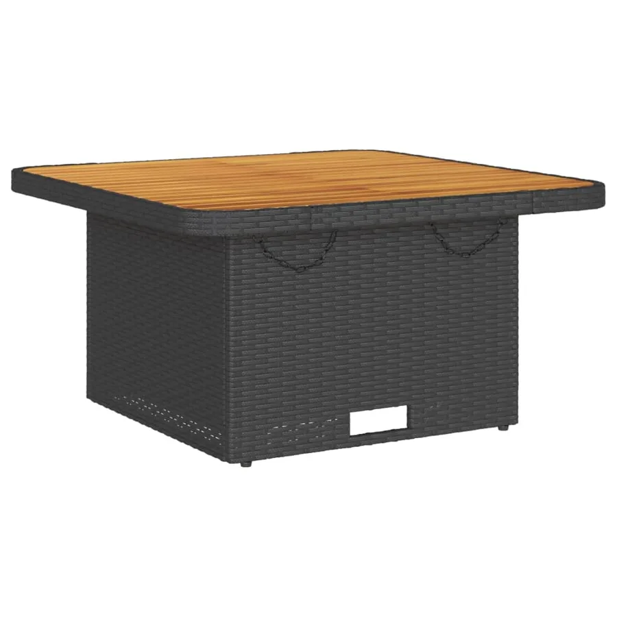 Salon de jardin 6 pcs avec coussins Noir Résine tressée - 7