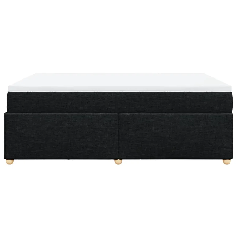 Sommier à lattes de lit avec matelas Noir 140x200 cm Tissu - 8
