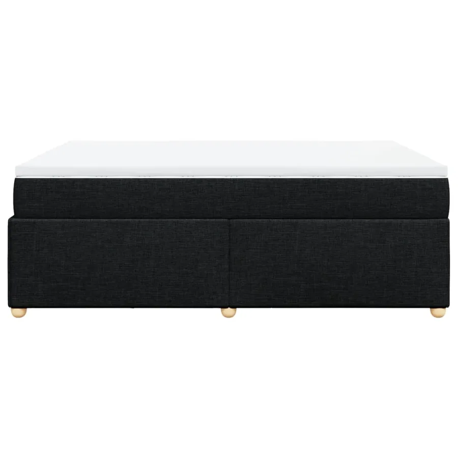 Sommier à lattes de lit avec matelas Noir 160x200 cm Tissu - 8