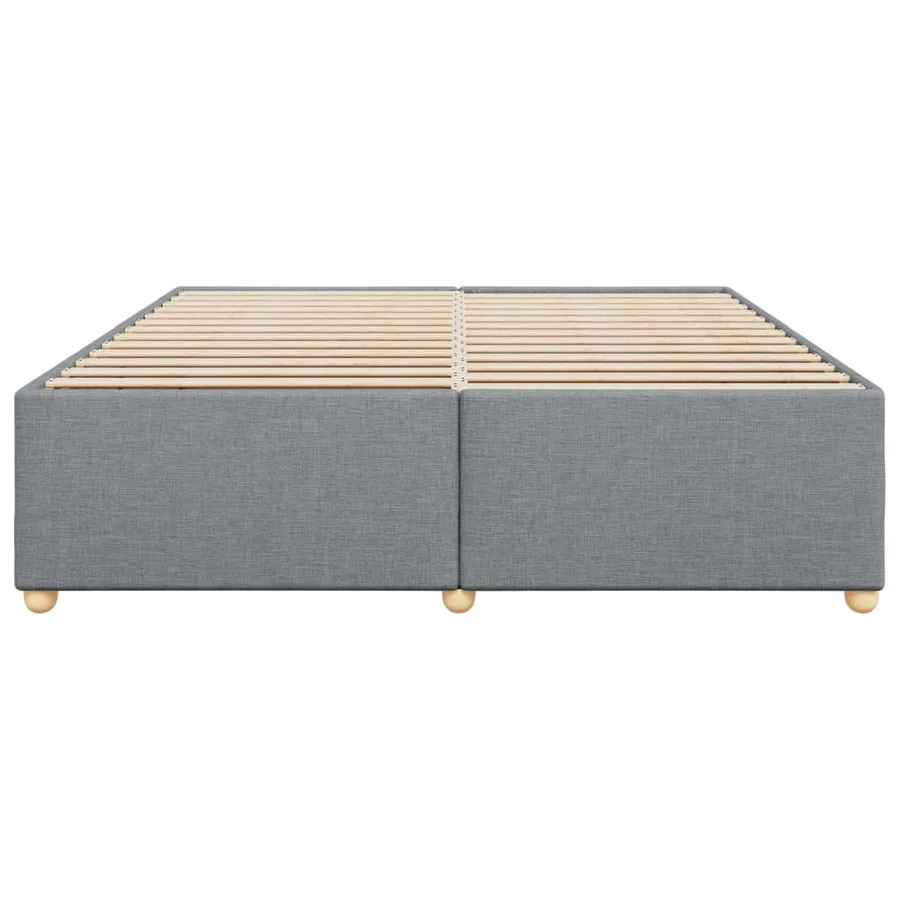 Cadre de lit sans matelas gris clair 180x200 cm tissu - 4