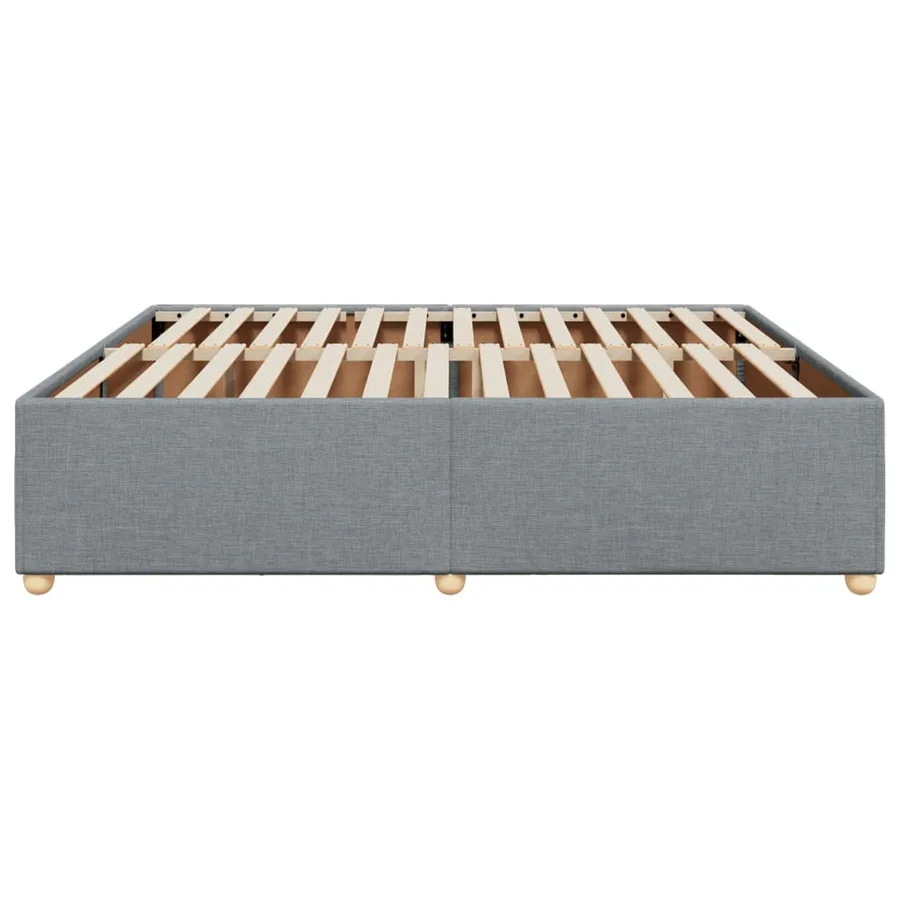 Cadre de lit sans matelas gris clair 180x200 cm tissu - 5