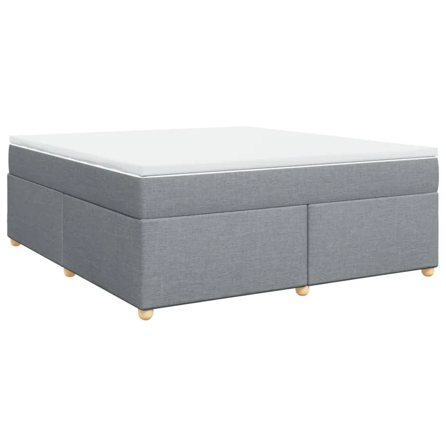 Sommier à lattes de lit avec matelas Gris clair 180x200cm Tissu - 2