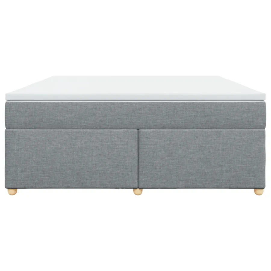 Sommier à lattes de lit avec matelas Gris clair 180x200cm Tissu - 4