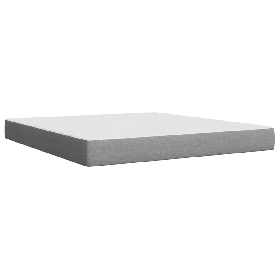 Sommier à lattes de lit avec matelas Gris clair 180x200cm Tissu - 6
