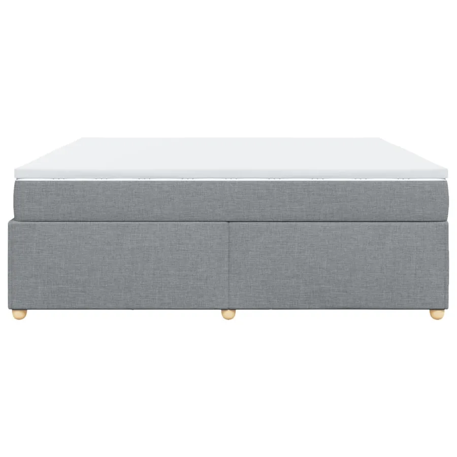 Sommier à lattes de lit avec matelas Gris clair 180x200cm Tissu - 8