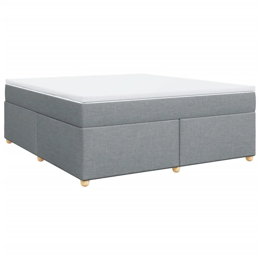 Sommier à lattes de lit avec matelas Gris clair 180x200cm Tissu - 9
