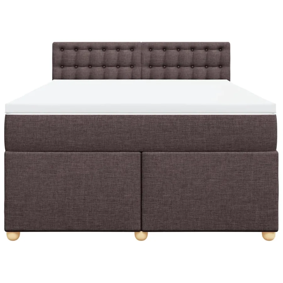 Sommier à lattes de lit avec matelas Marron foncé 160x200 cm - 4