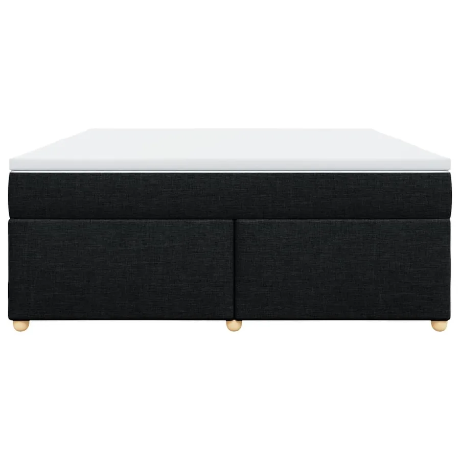 Sommier à lattes de lit avec matelas Noir 180x200 cm Tissu - 4