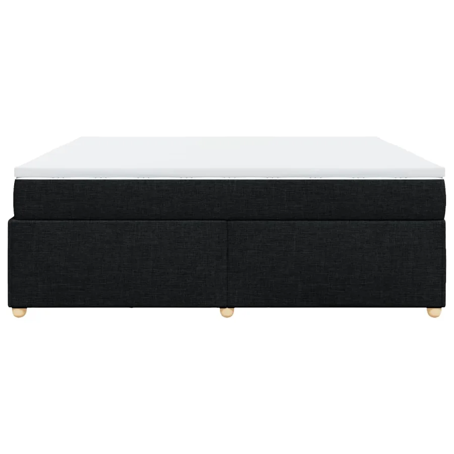 Sommier à lattes de lit avec matelas Noir 180x200 cm Tissu - 8