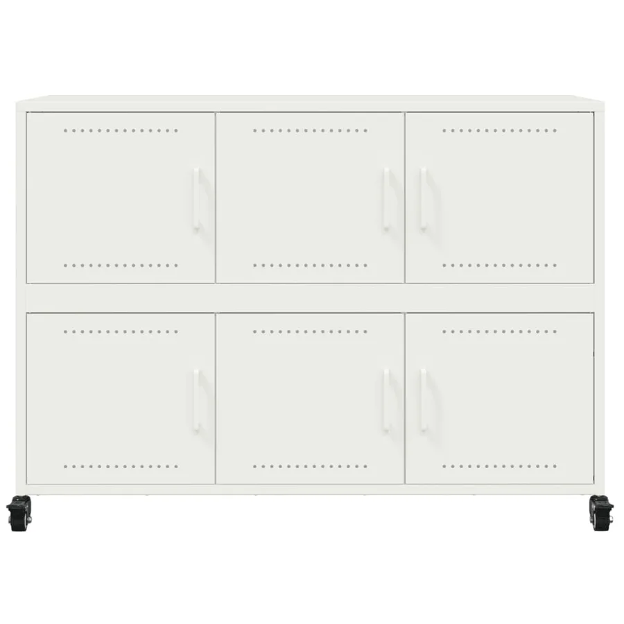 Buffet blanc 100,5x39x72 cm acier - 6
