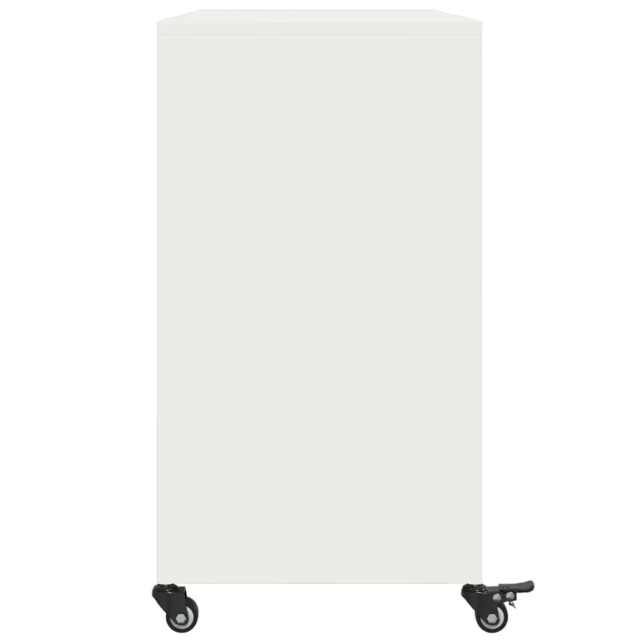 Buffet blanc 100,5x39x72 cm acier - 7