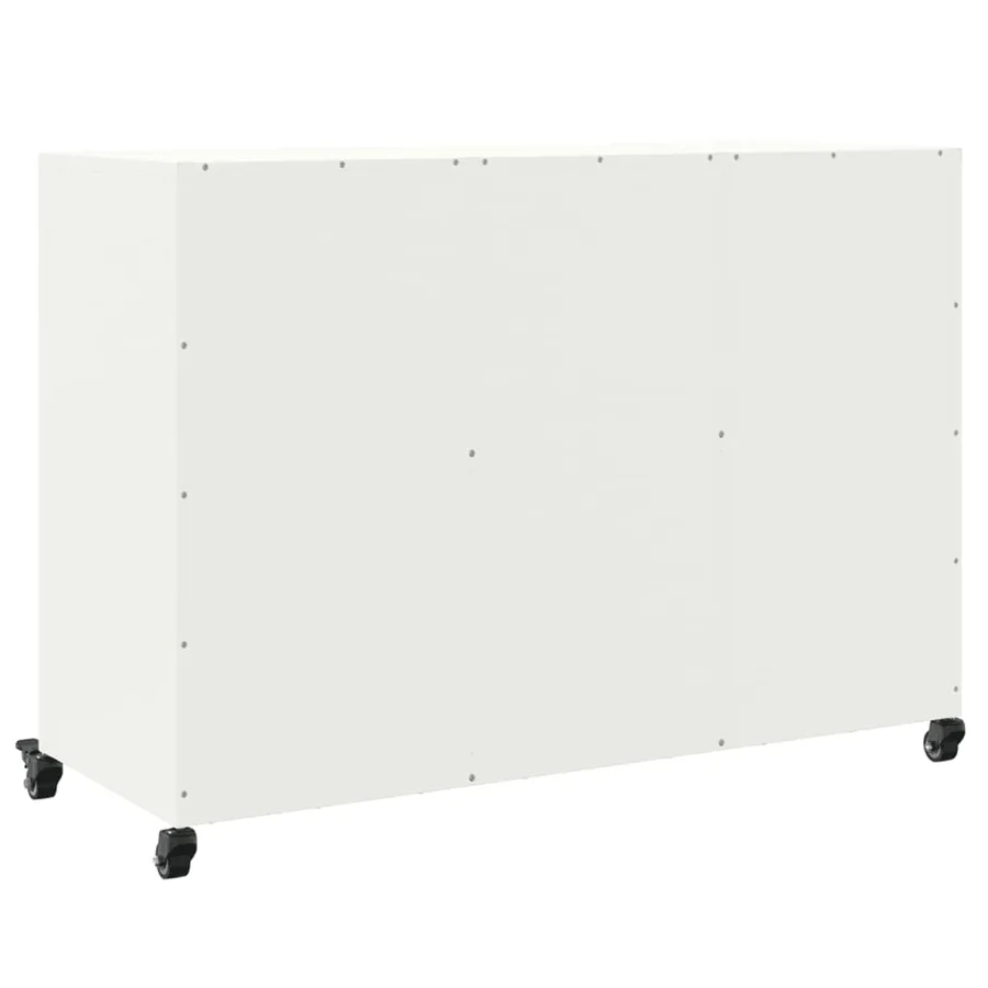 Buffet blanc 100,5x39x72 cm acier - 8
