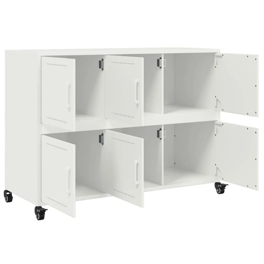 Buffet blanc 100,5x39x72 cm acier - 9