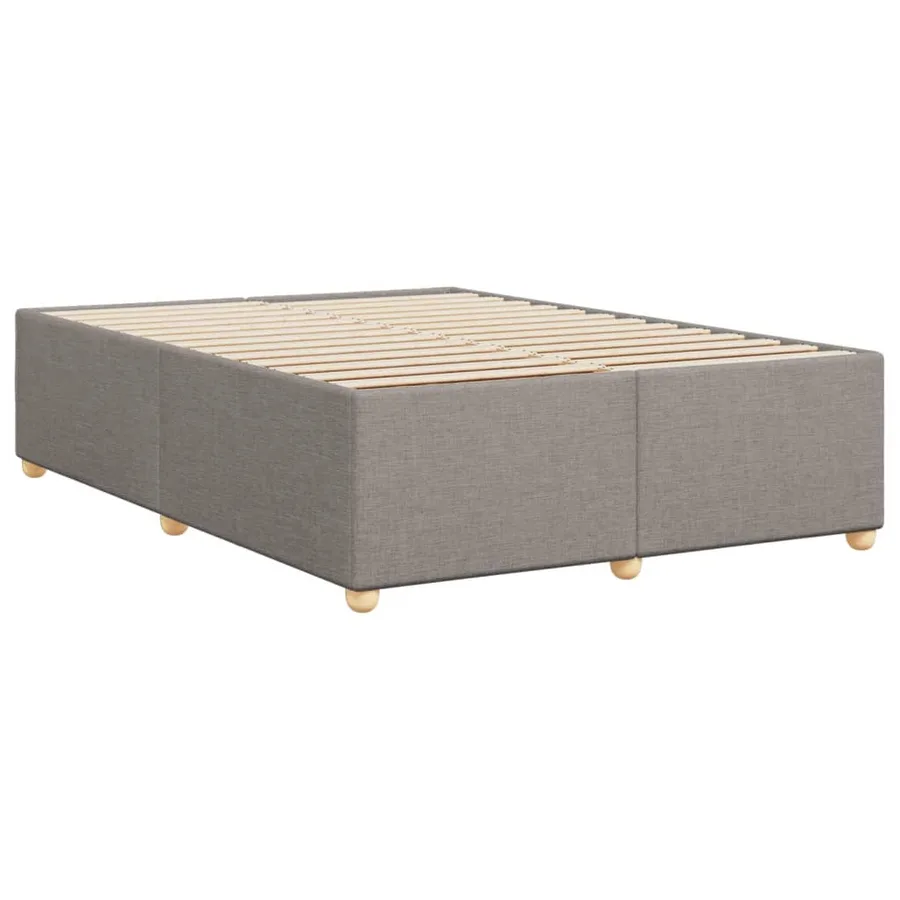 Cadre de lit sans matelas taupe 140x190 cm tissu - 6
