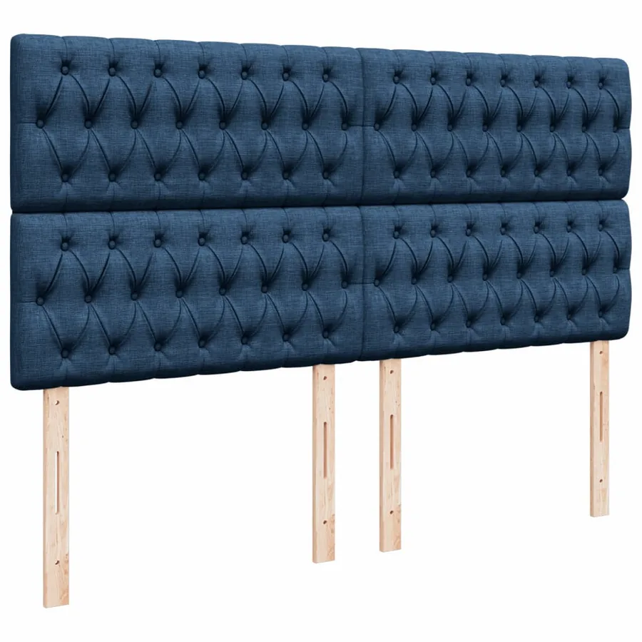 Sommier à lattes de lit avec matelas Bleu 180x200 cm Tissu - 7