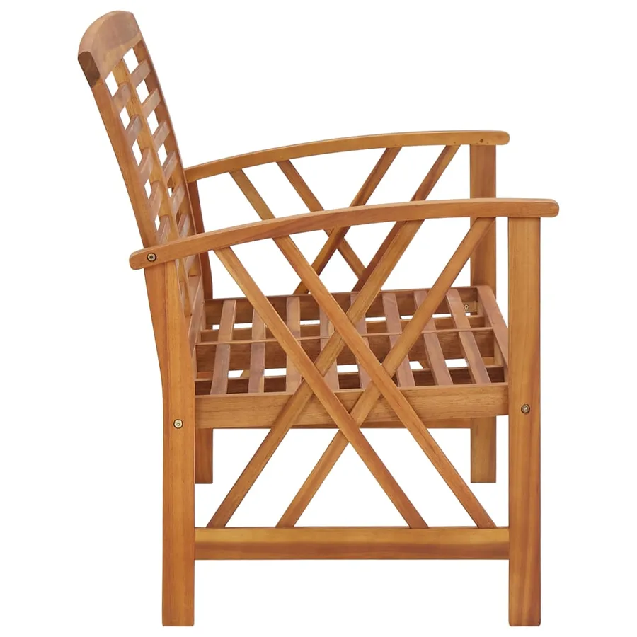 Banc de jardin 119 cm bois d'acacia solide - 3