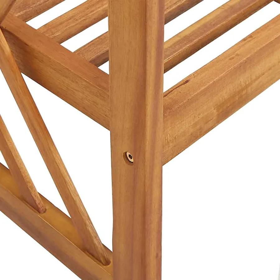 Banc de jardin 119 cm bois d'acacia solide - 5