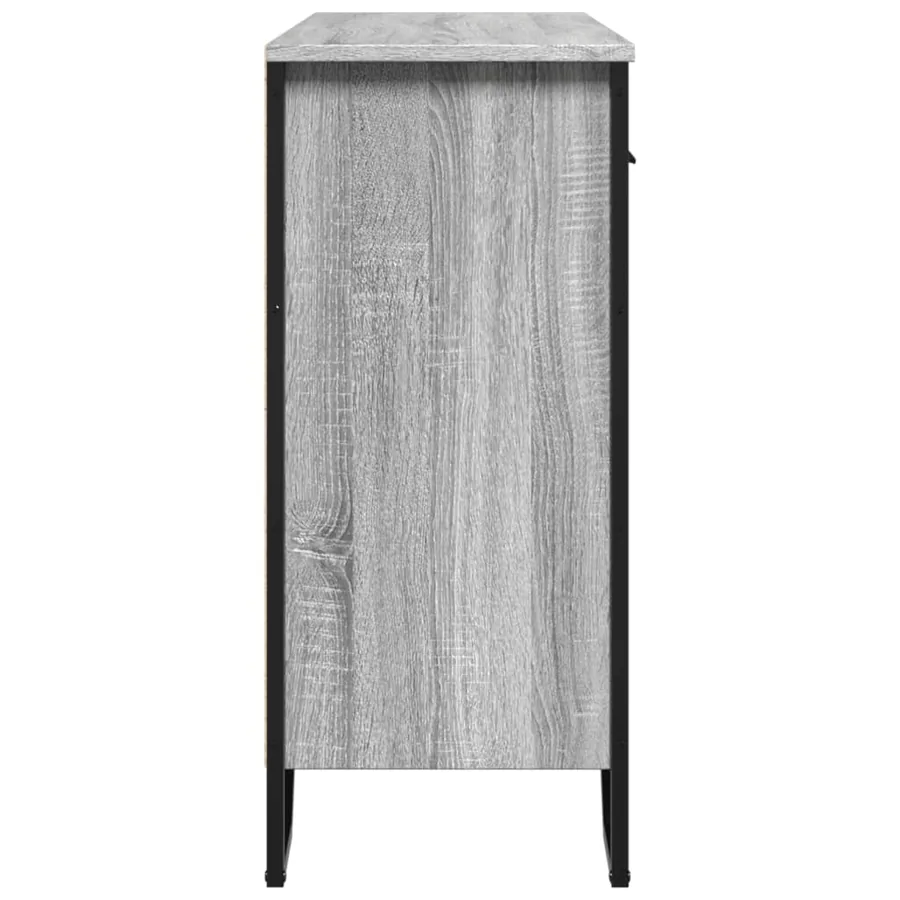 Buffet sonoma gris 97x32,5x74,5 cm bois d'ingénierie - 6