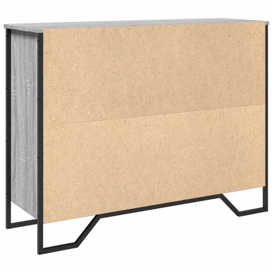 Buffet sonoma gris 97x32,5x74,5 cm bois d'ingénierie - 7
