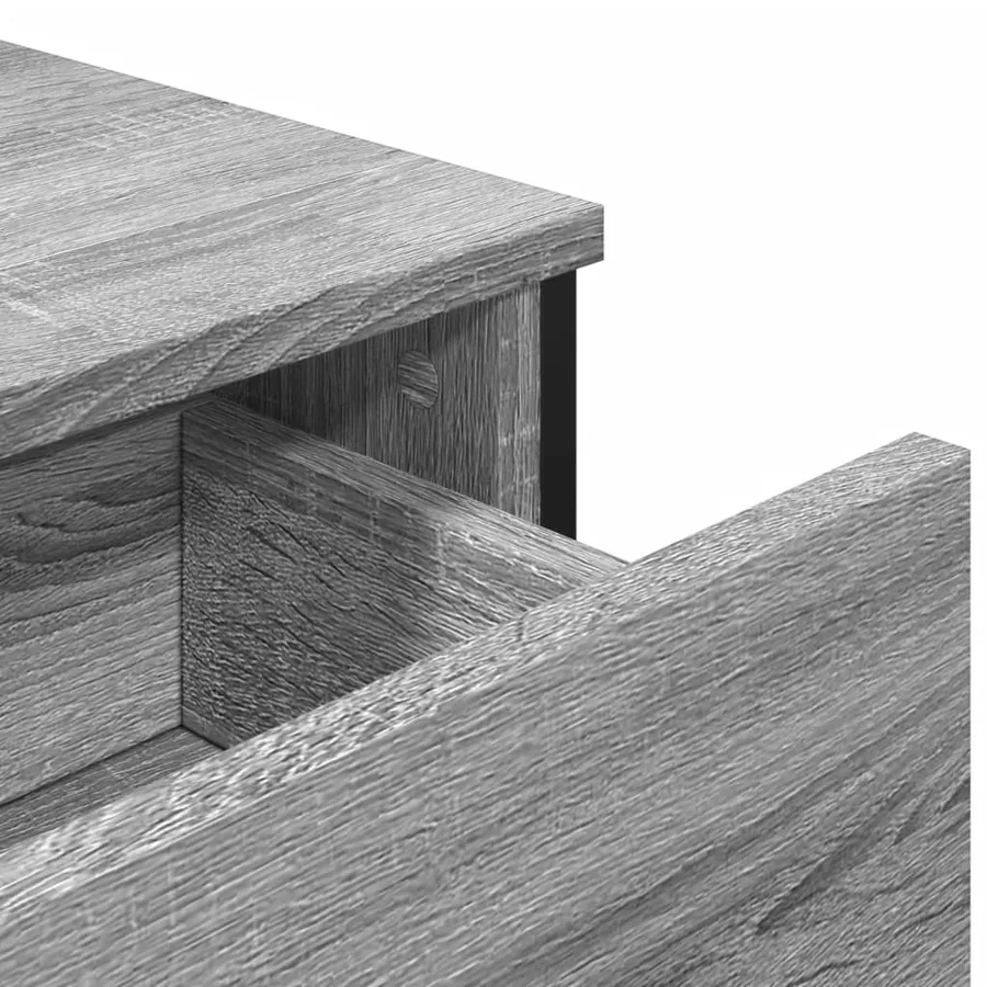 Buffet sonoma gris 97x32,5x74,5 cm bois d'ingénierie - 9