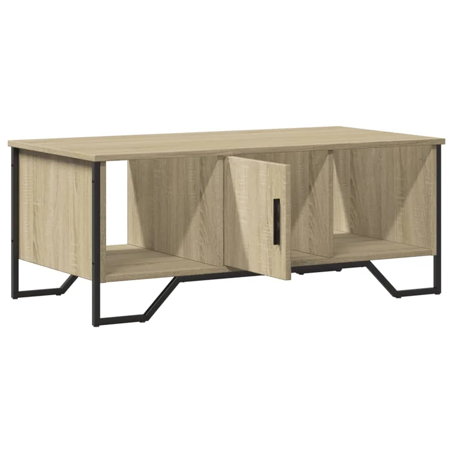 Table basse chêne sonoma 100x51x40 cm bois d'ingénierie - 10