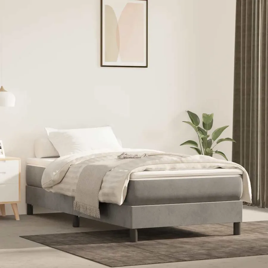 Matelas à ressorts ensachés 80 x 220 cm Gris clair