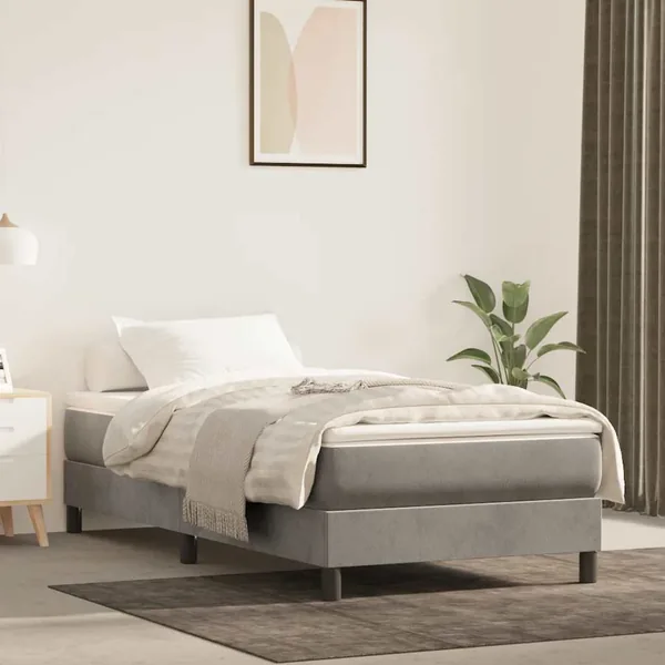 Matelas à ressorts ensachés 80 x 220 cm Gris clair