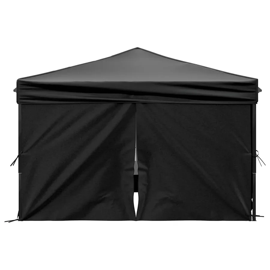 Folding Party Tent with Sidewalls Black 3x3 m - 4
