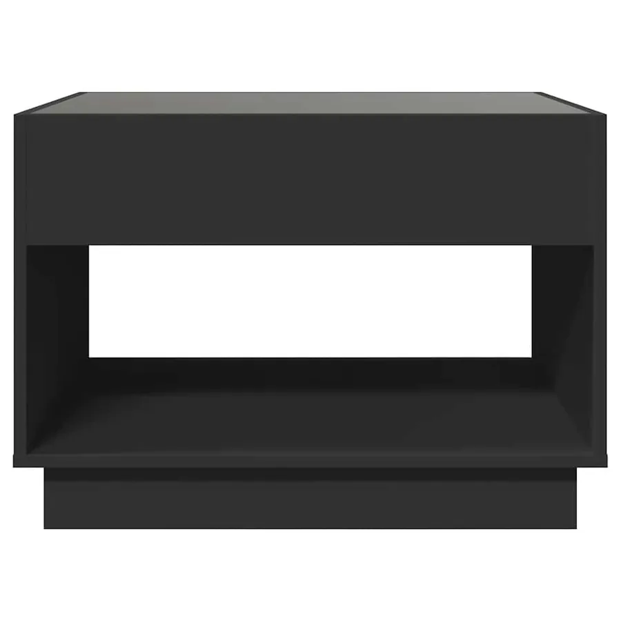 Table basse avec LED infini noir 70x50x50 cm - 6