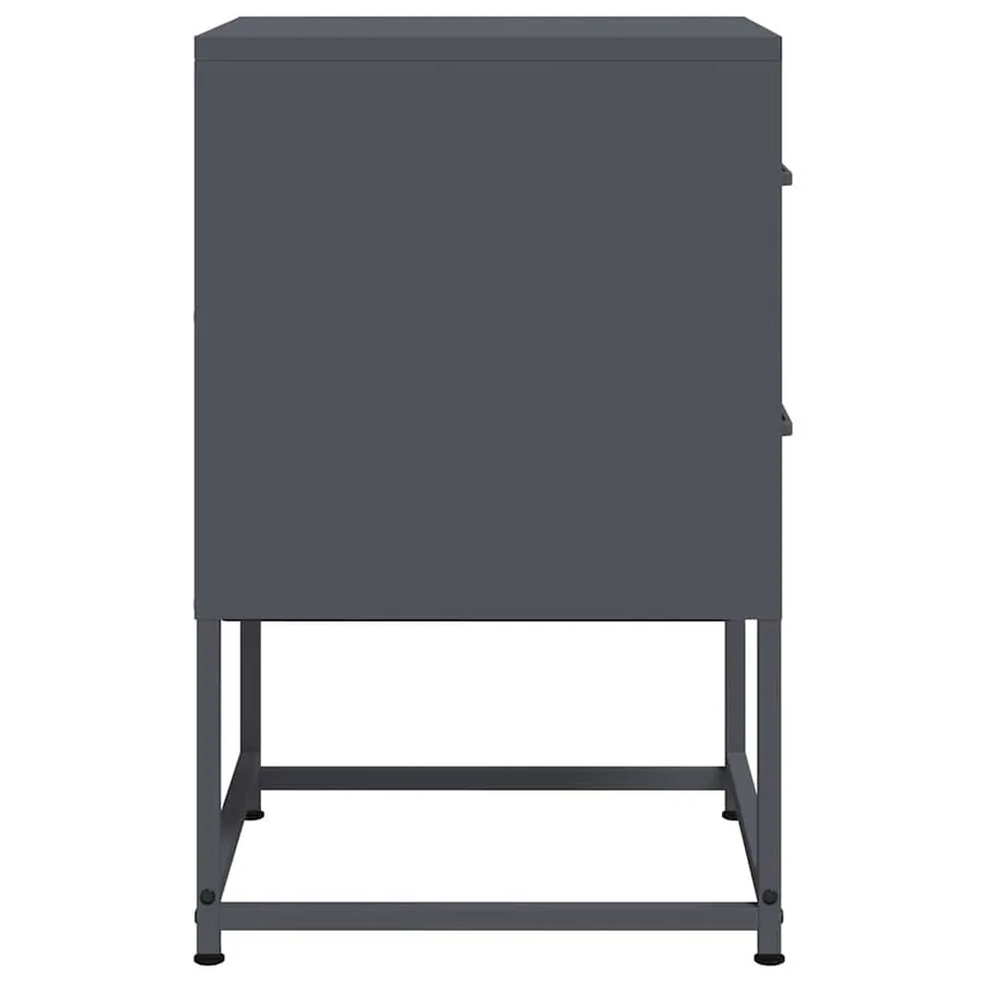 Table de chevet anthracite 36x39x60,5 cm acier - 7