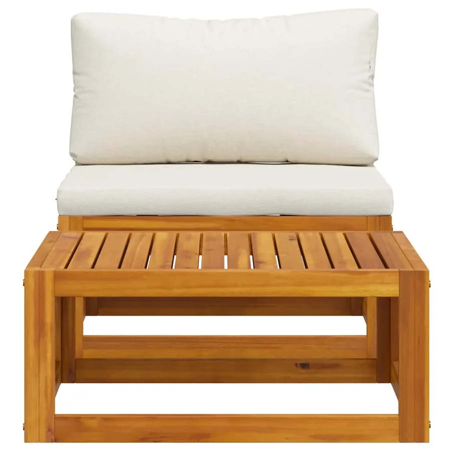 Garden Lounge Set 2 pcs with Cushion Solid Acacia Wood - 7